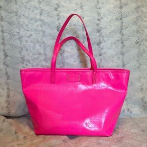 Neon Pink Kate Spade Handbag and Tote